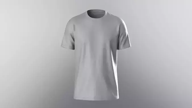 Men Loose-Fit Short-Sleeve Round Neck T-Shirt CLO File