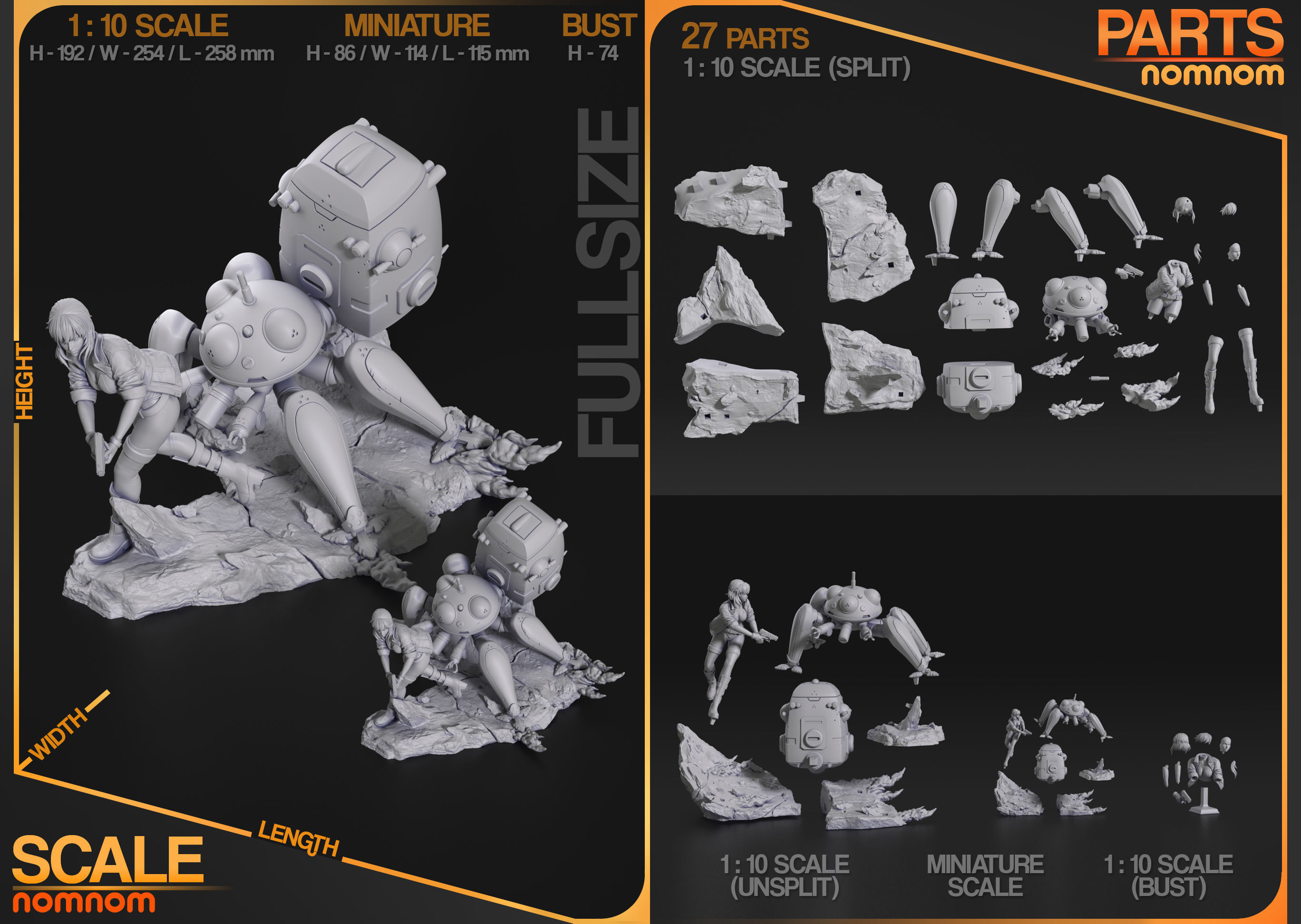 Motoko Kusanagi - Ghost in the Shell 3D print model_3