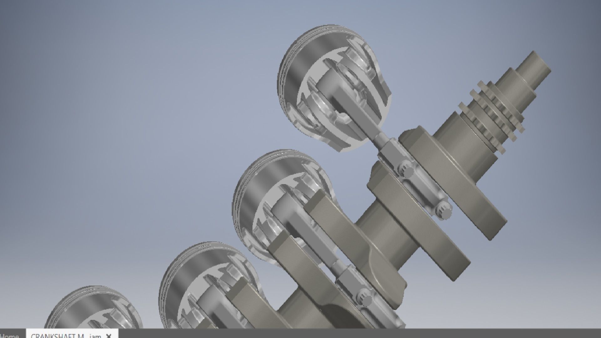 CRANKSHAFT four engine 3D model_5