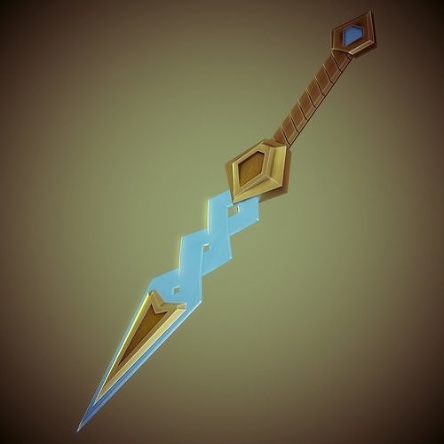 Crooked Blade Low-poly 3D model