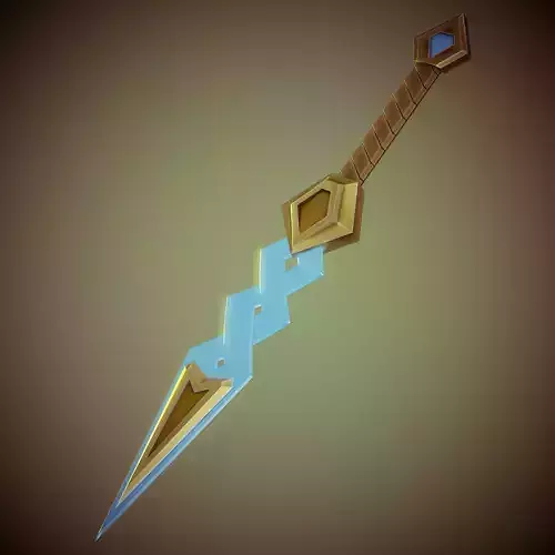Crooked Blade Low-poly 3D model