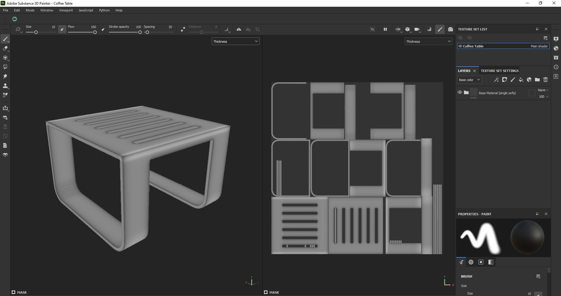 Outdoor End Coffee table Low-poly 3D model_21