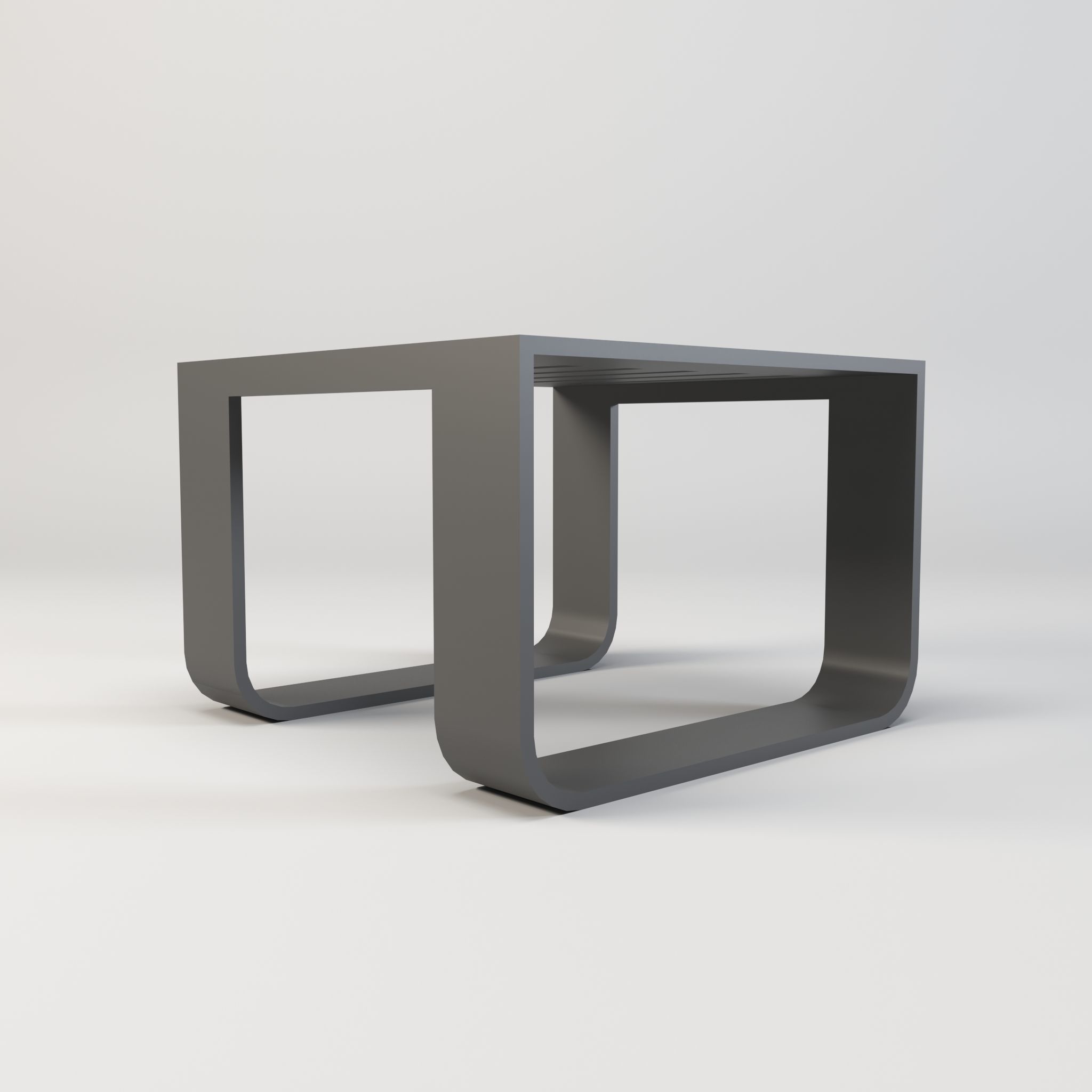 Outdoor End Coffee table Low-poly 3D model_4