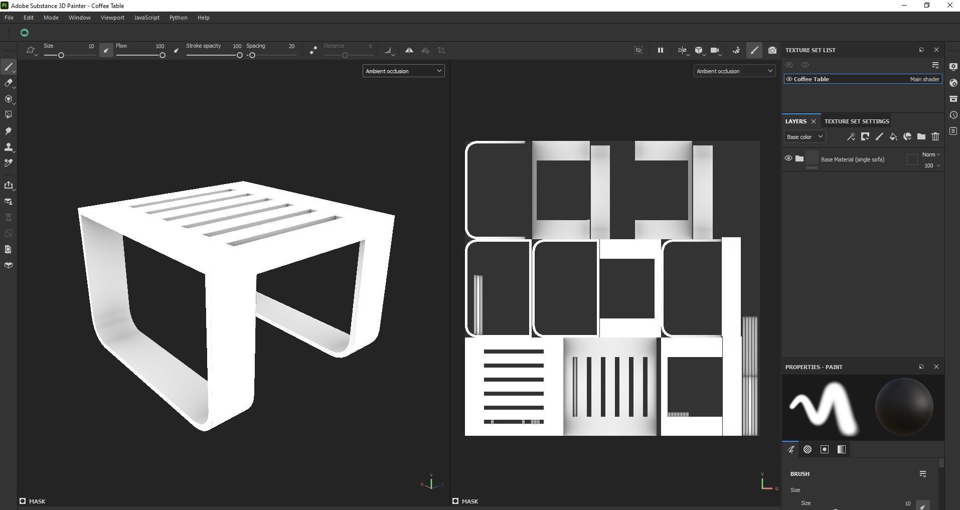 Outdoor End Coffee table Low-poly 3D model_18