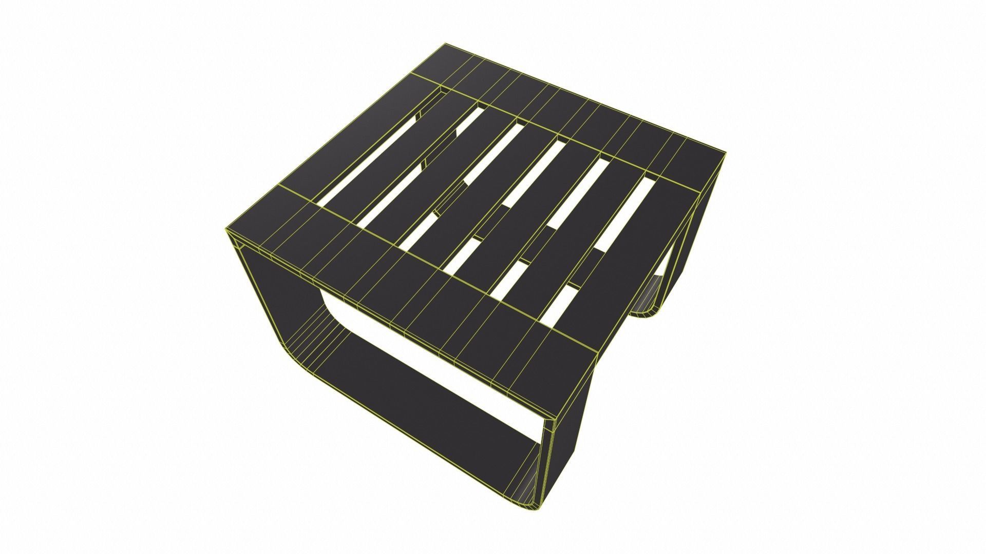 Outdoor End Coffee table Low-poly 3D model_25