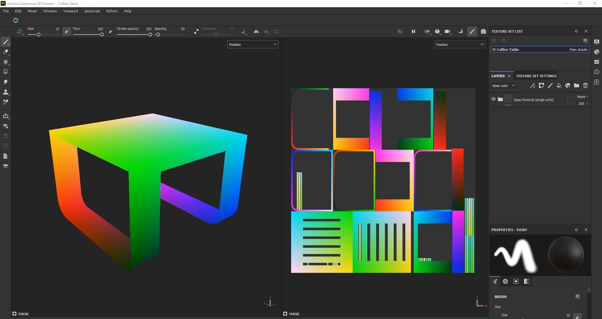 Outdoor End Coffee table Low-poly 3D model_20