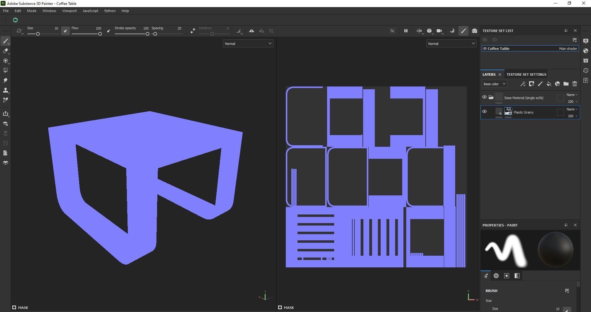 Outdoor End Coffee table Low-poly 3D model_15