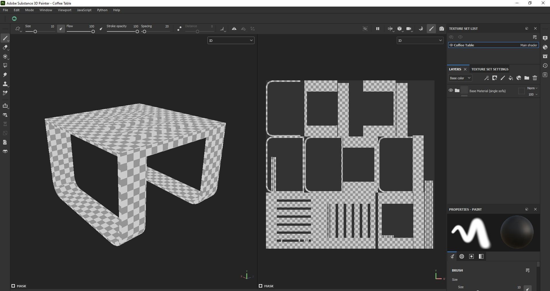 Outdoor End Coffee table Low-poly 3D model_17