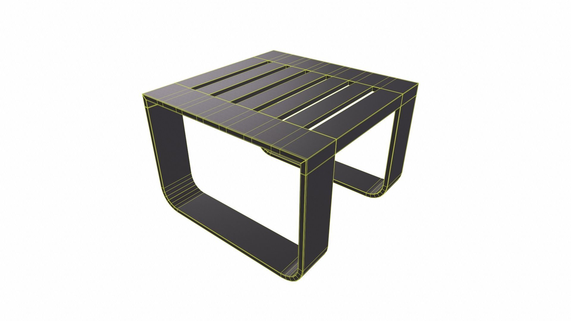 Outdoor End Coffee table Low-poly 3D model_24