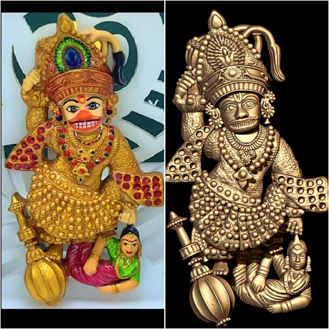 Salangpur Hanuman half3D 3D print model_0