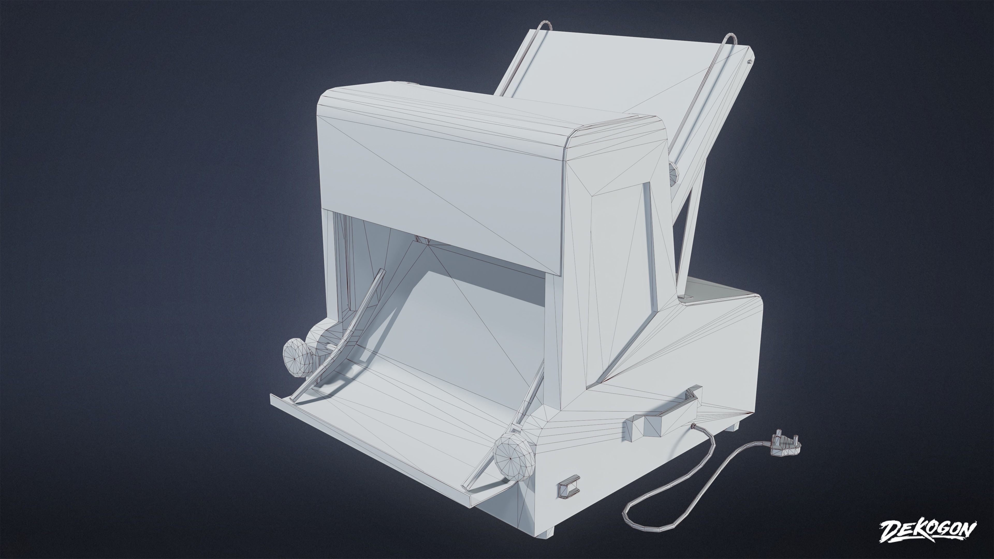 KITCHEN - Bread Slicer 01 - LOW POLY Low-poly 3D model_2