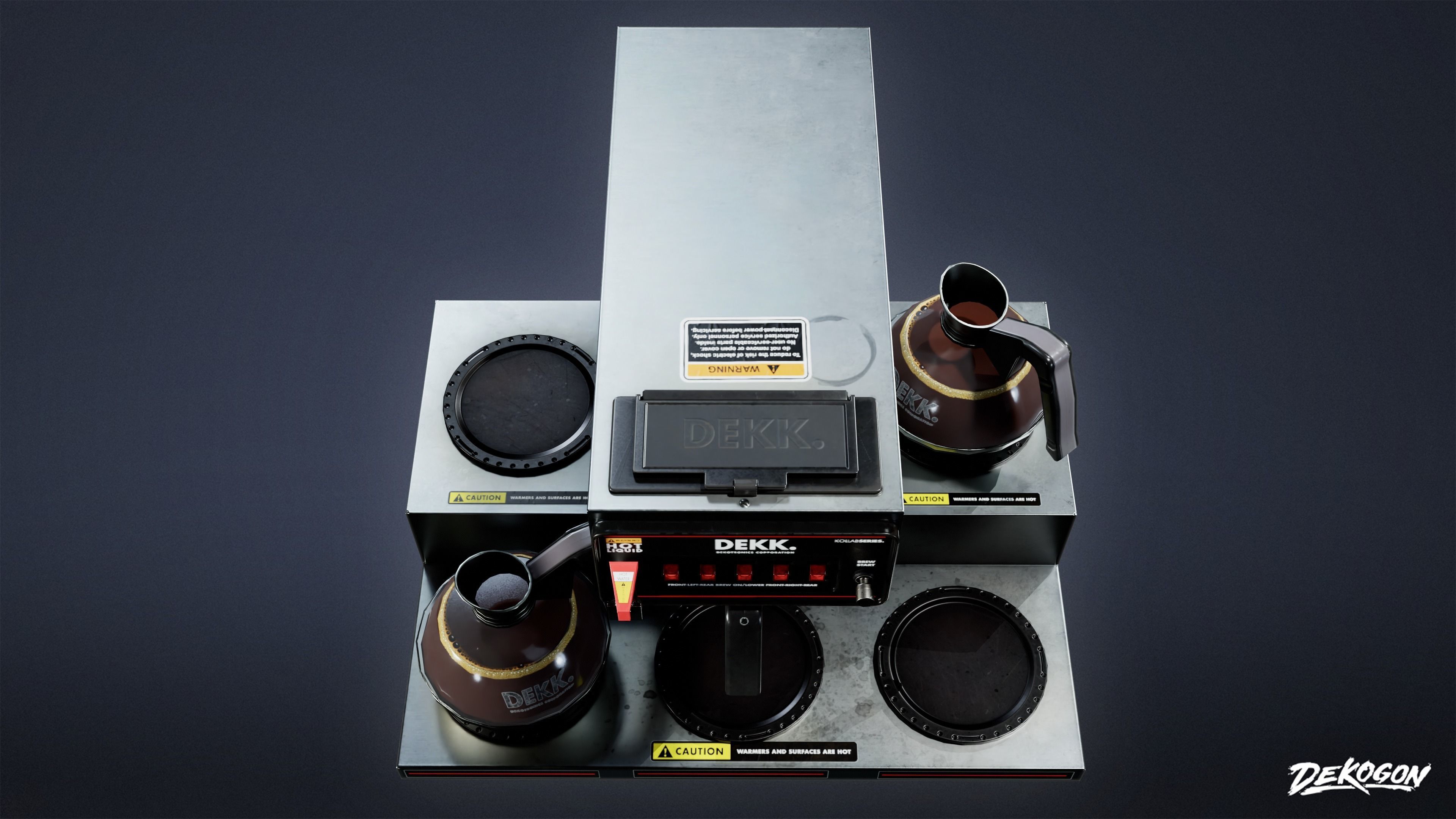 KITCHEN - Coffee Heater 01 - LOW POLY Low-poly 3D model_5