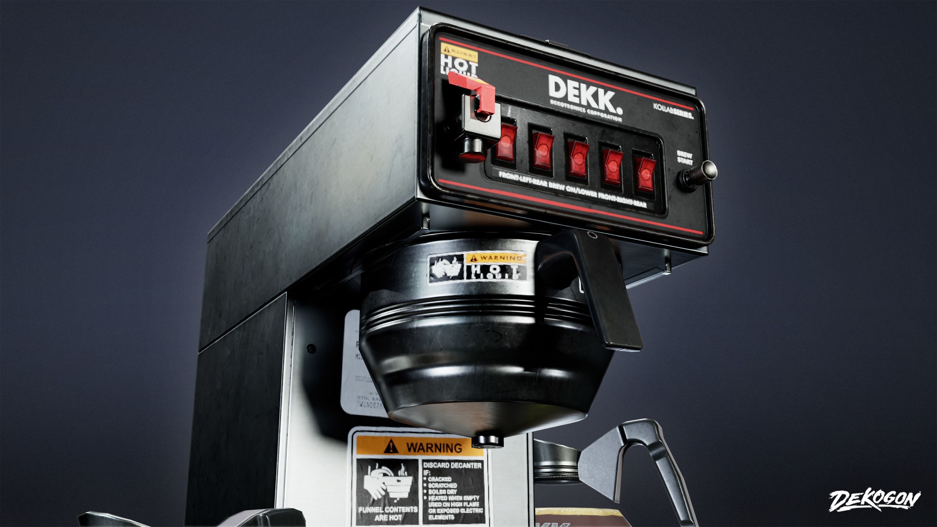 KITCHEN - Coffee Heater 01 - LOW POLY Low-poly 3D model_7