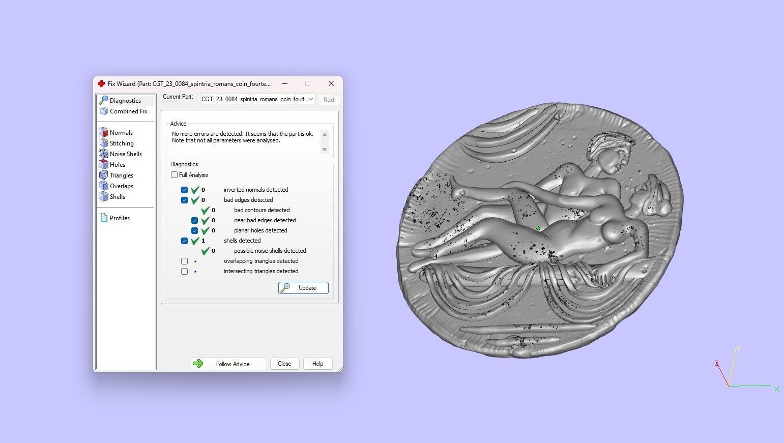Spintria Rare Ancient Roman Token Antique Coin Number XIIII 3D print model_7