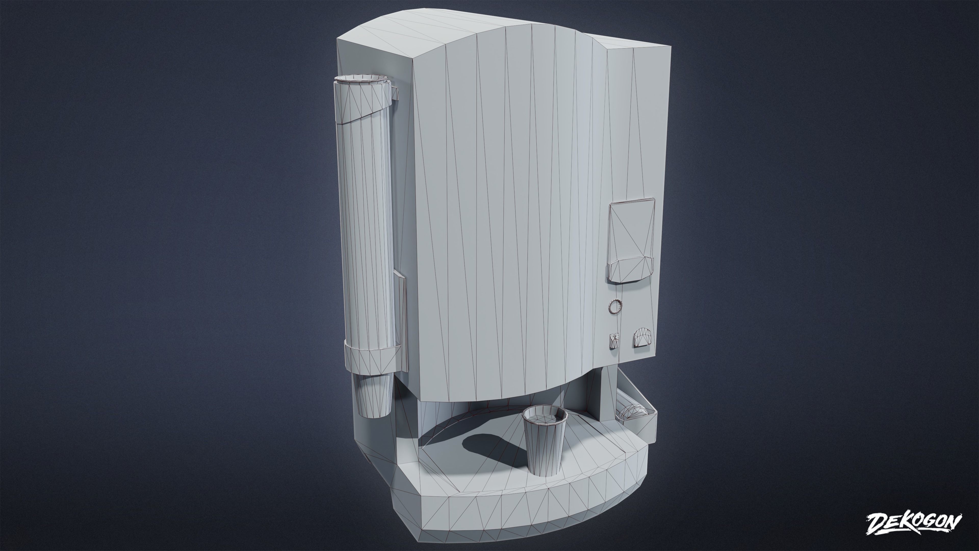 KITCHEN - Coffee Machine 01 - LOW POLY Low-poly 3D model_1