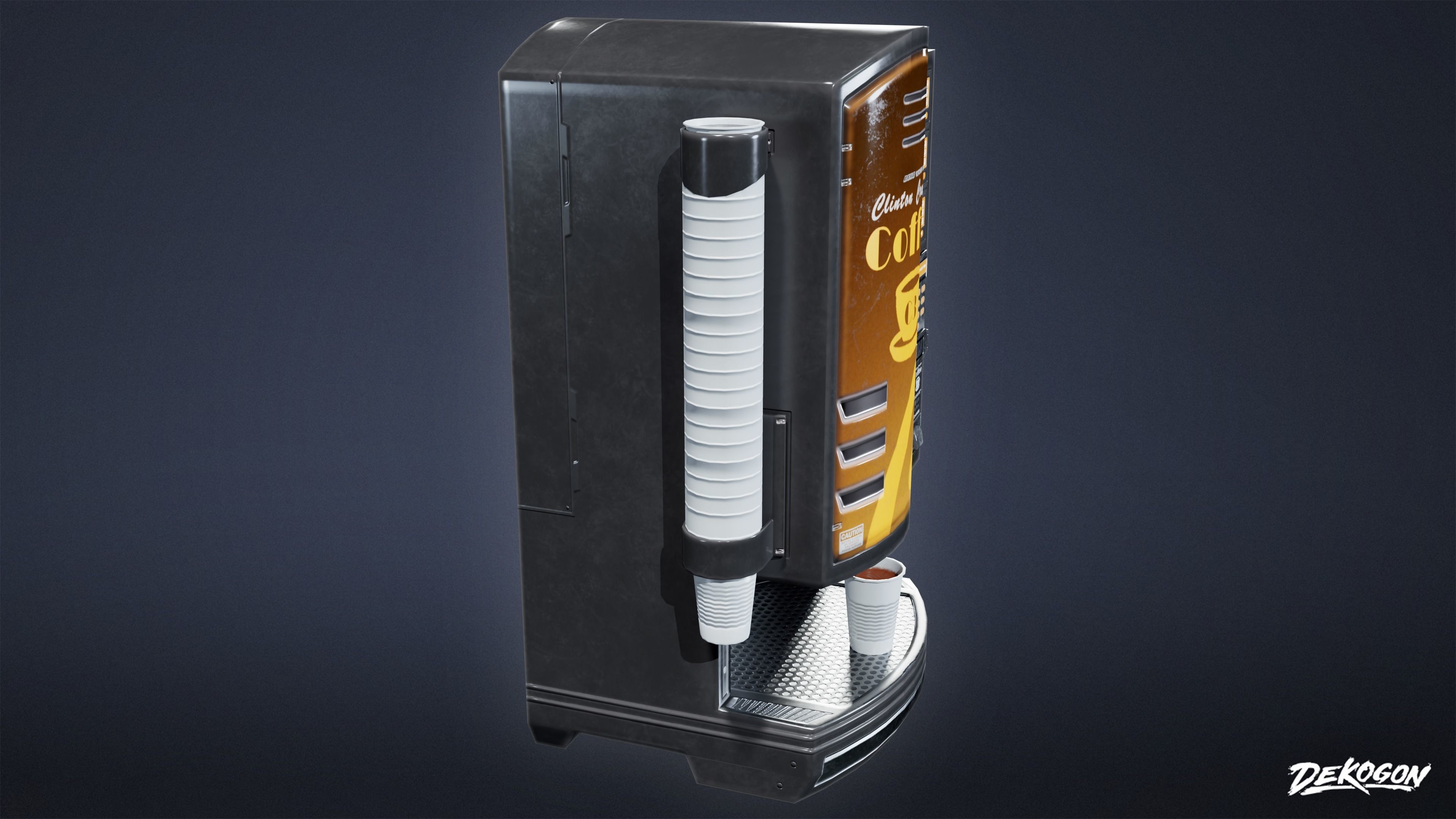 KITCHEN - Coffee Machine 01 - LOW POLY Low-poly 3D model_3