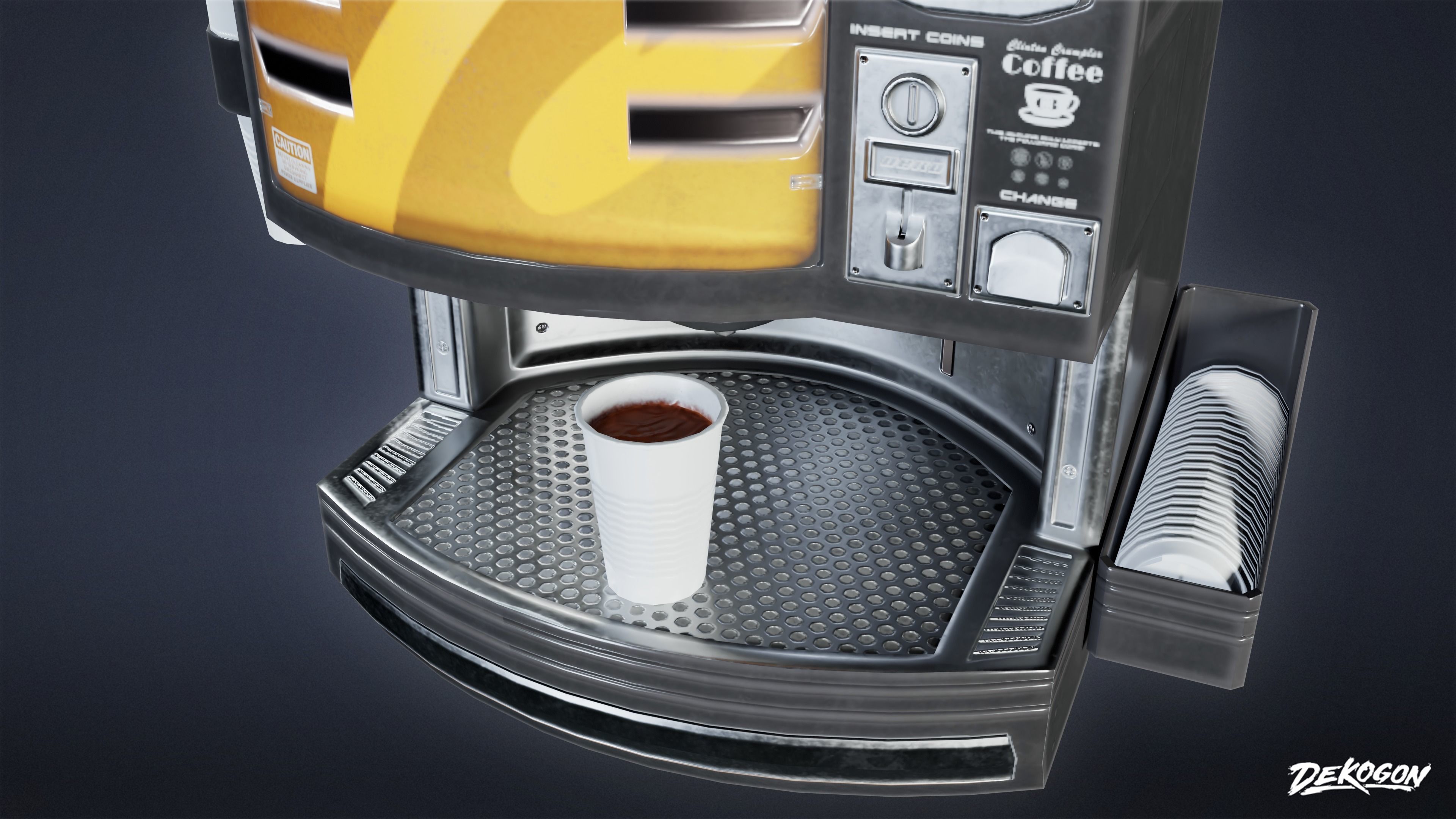 KITCHEN - Coffee Machine 01 - LOW POLY Low-poly 3D model_7