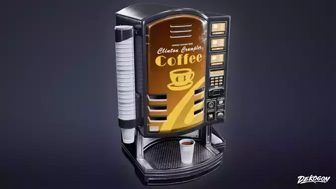 KITCHEN - Coffee Machine 01 - LOW POLY Low-poly 3D model