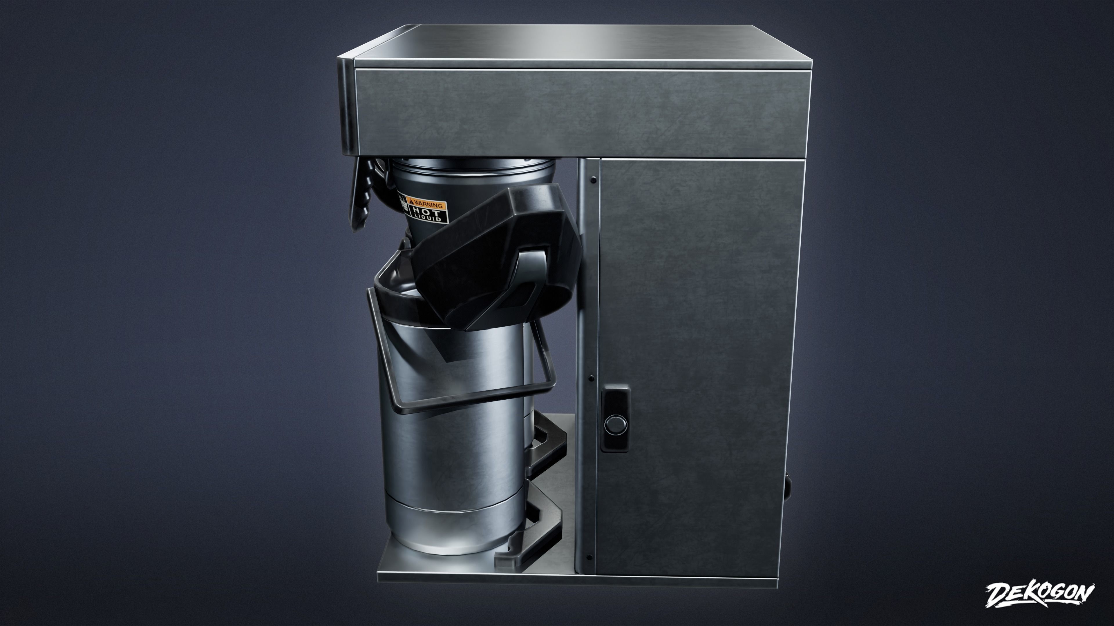 KITCHEN - Coffee Machine 02 - LOW POLY Low-poly 3D model_4