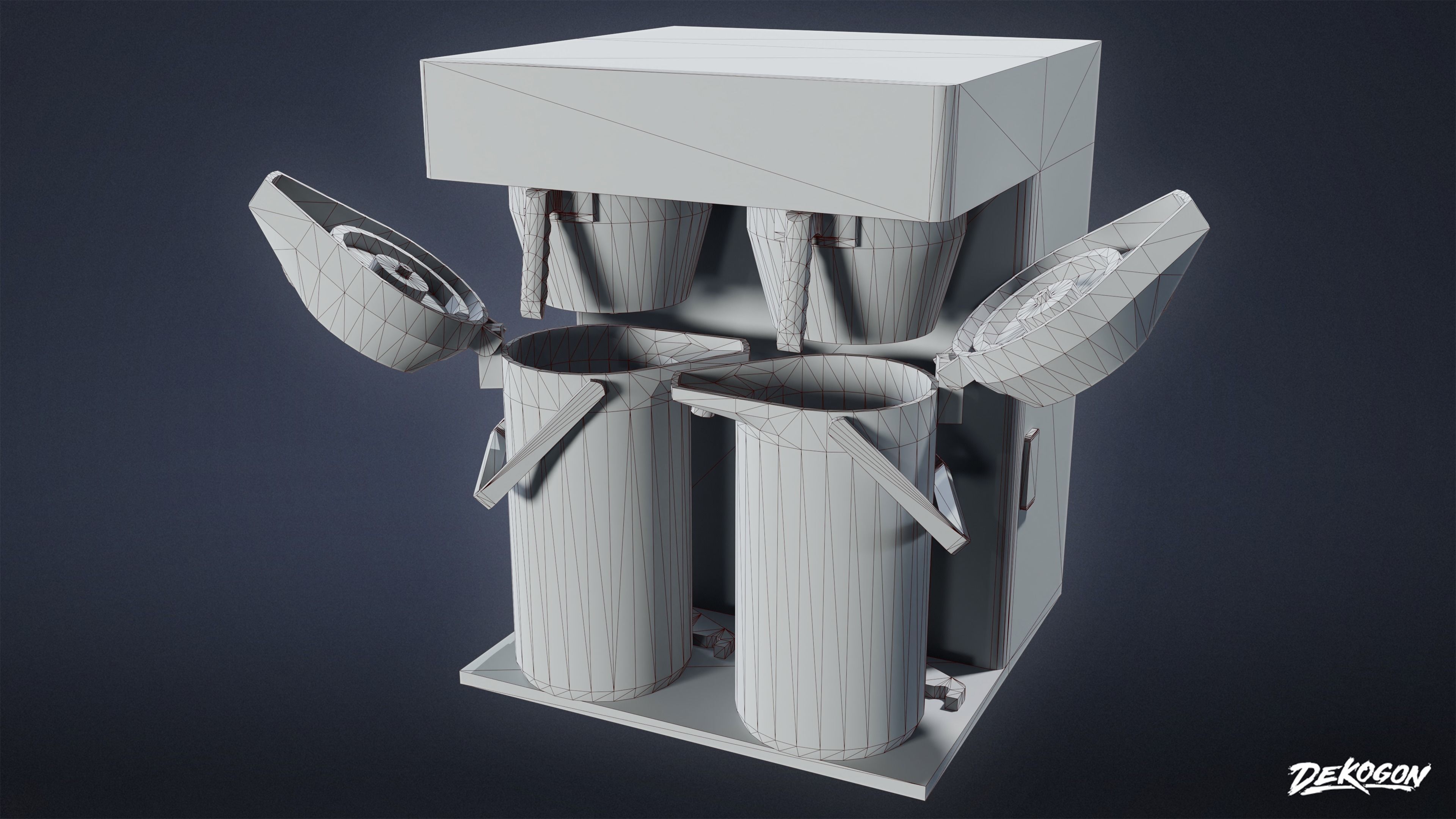 KITCHEN - Coffee Machine 02 - LOW POLY Low-poly 3D model_2