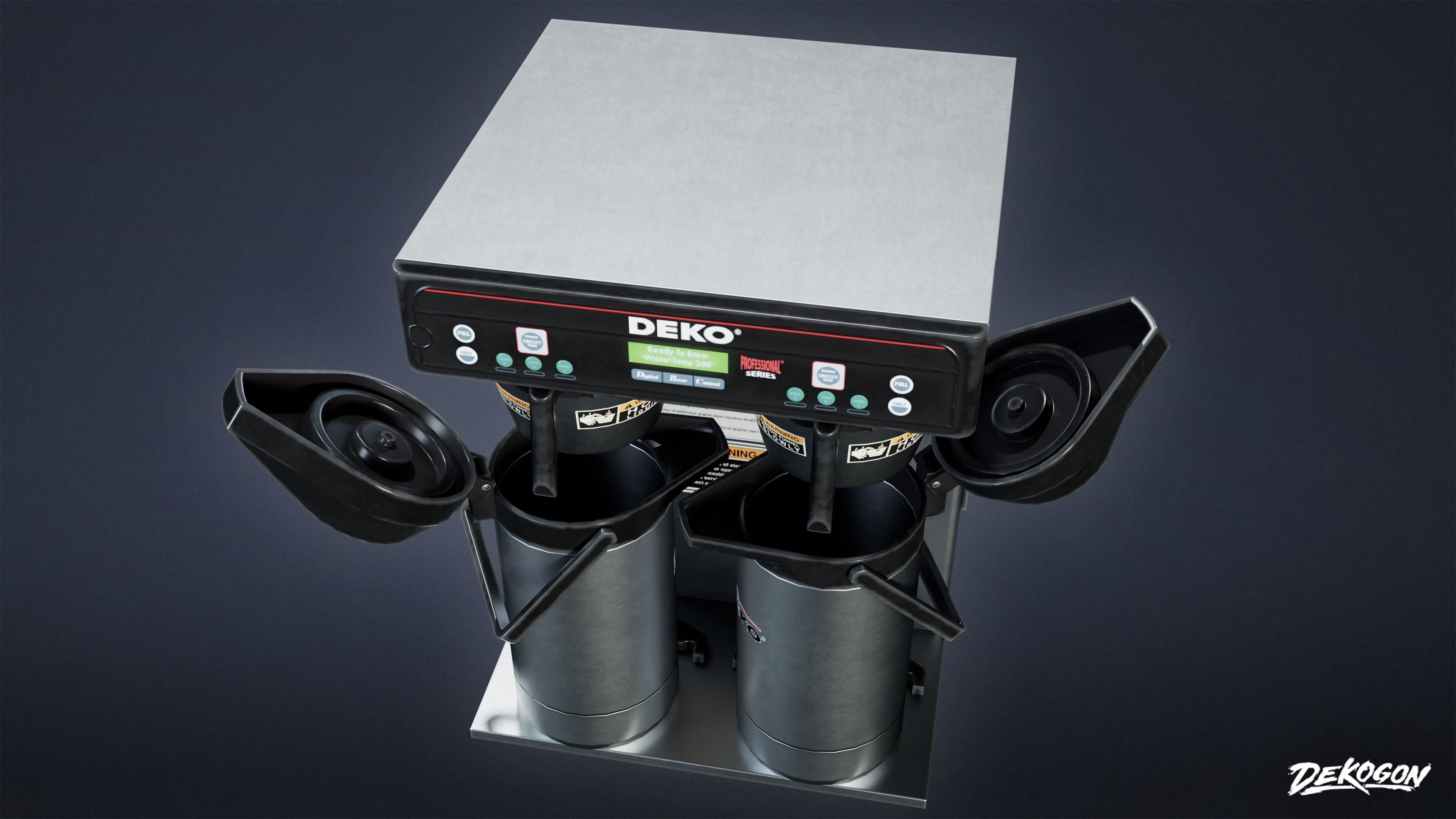 KITCHEN - Coffee Machine 02 - LOW POLY Low-poly 3D model_6