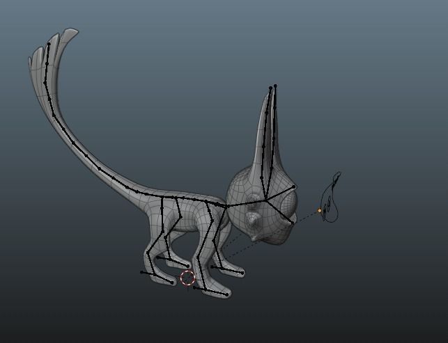 Hazbin Hotel Keekee Basic Rig Low-poly 3D model_5