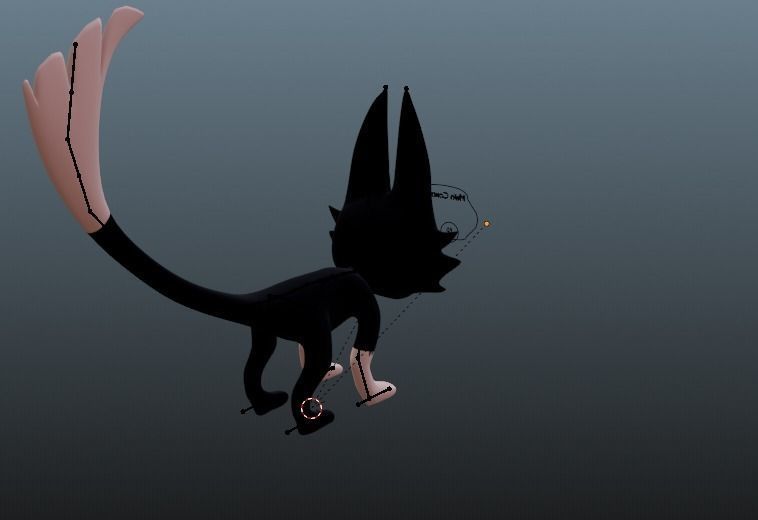 Hazbin Hotel Keekee Basic Rig Low-poly 3D model_3