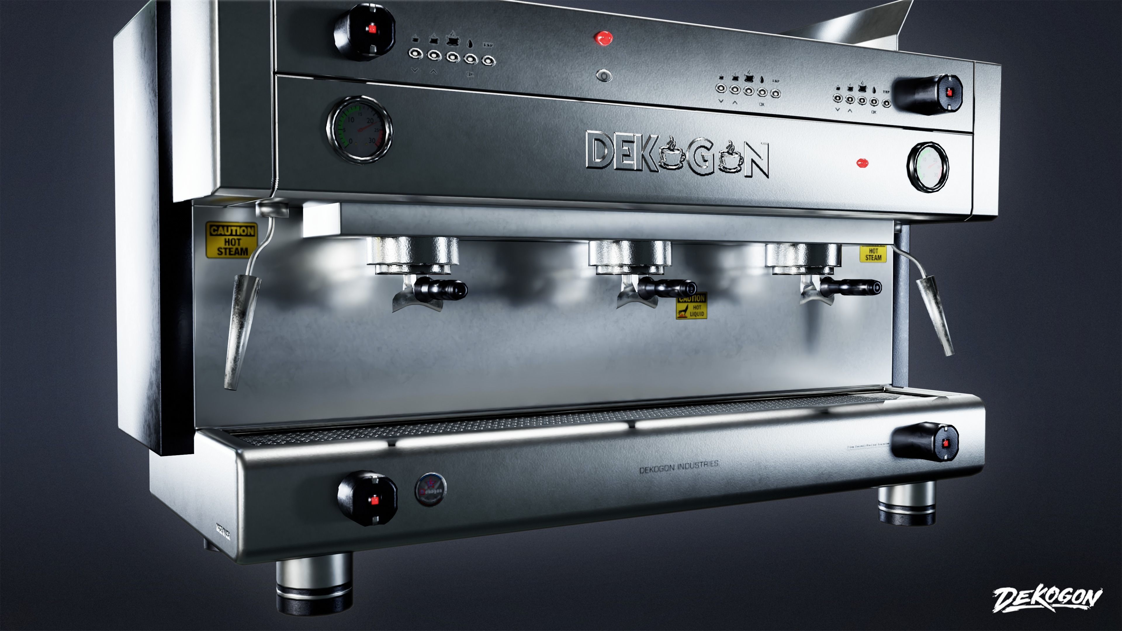 KITCHEN - Coffee Maker 01 - LOW POLY Low-poly 3D model_5