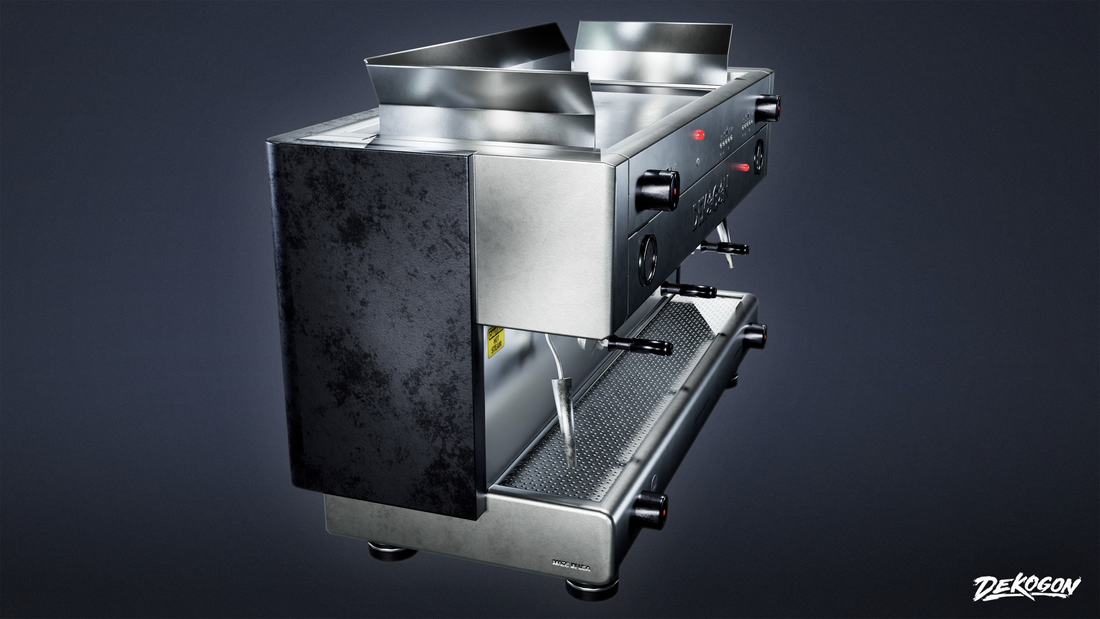 KITCHEN - Coffee Maker 01 - LOW POLY Low-poly 3D model_3