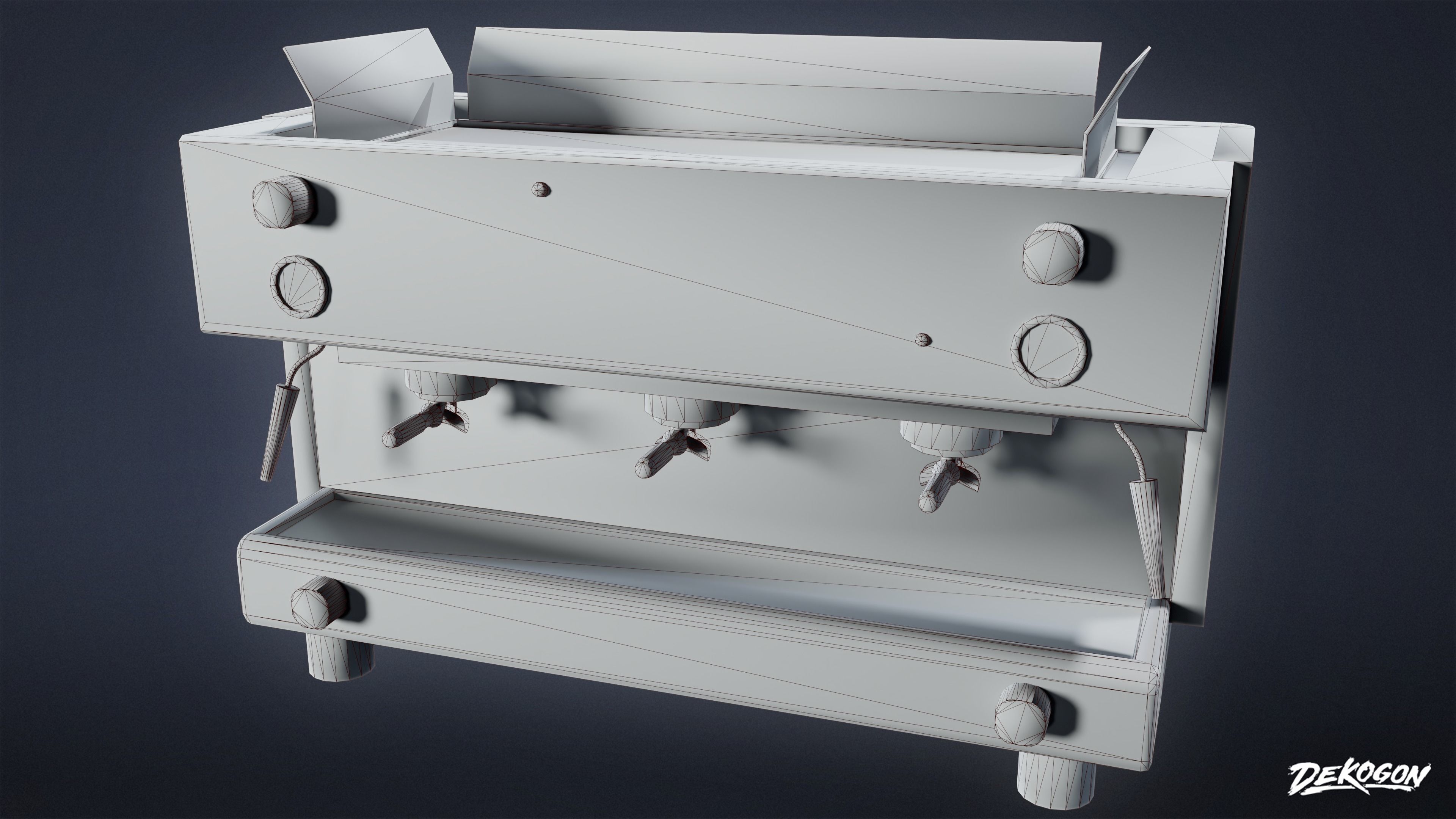 KITCHEN - Coffee Maker 01 - LOW POLY Low-poly 3D model_1