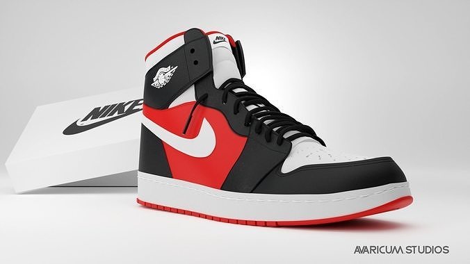 Air Jordan 1 sneaker made in Blender Free 3D model