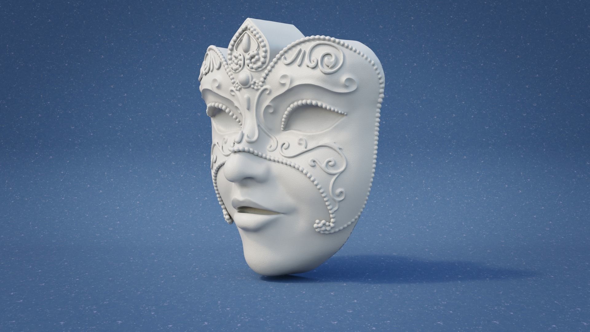 Hanging Prop - Carnival Gold Mask 3D print model_1