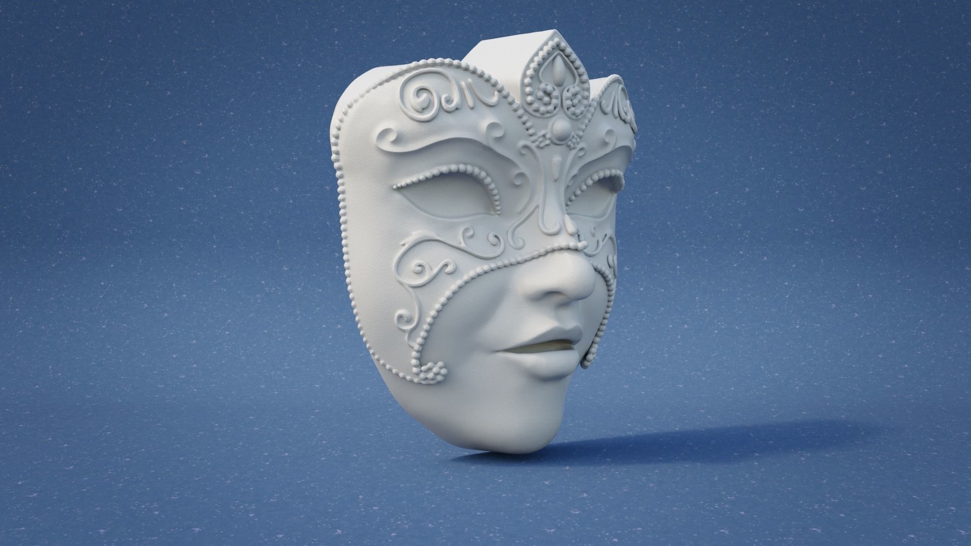 Hanging Prop - Carnival Gold Mask 3D print model_7