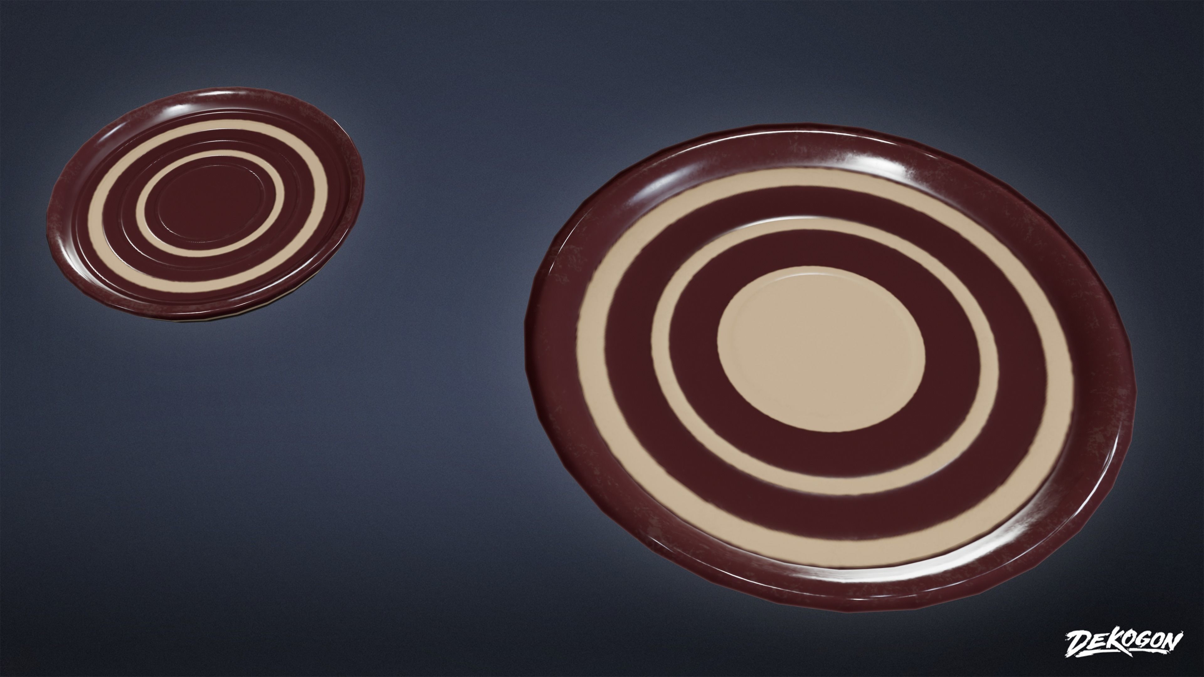 KITCHEN - Dish Set 02 - LOW POLY Low-poly 3D model_7