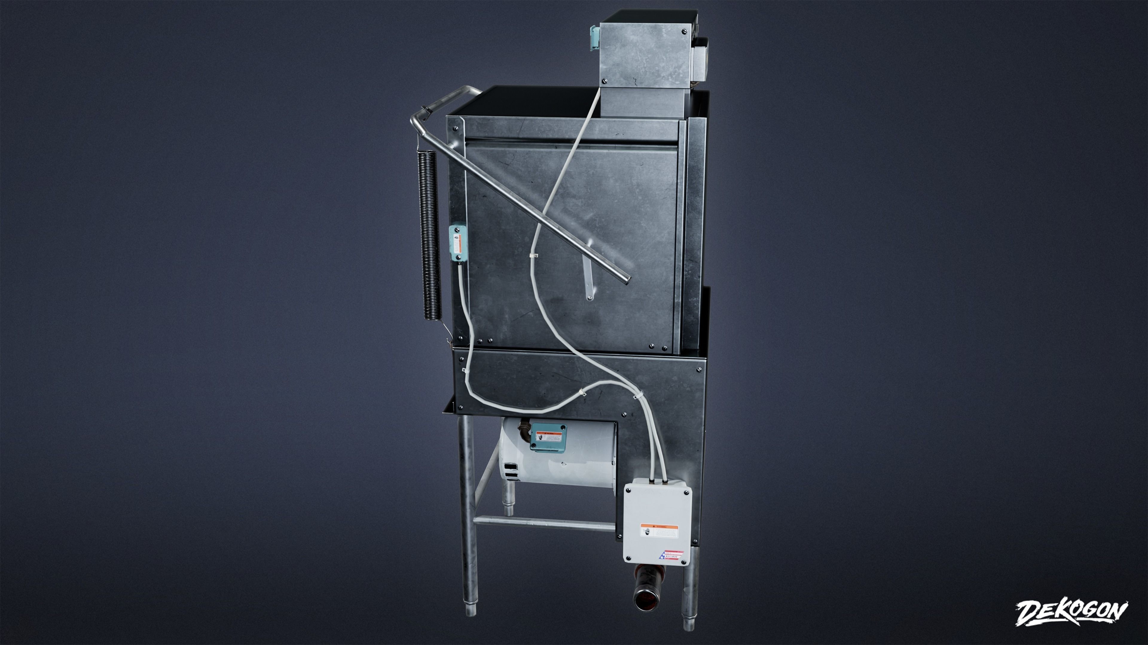 KITCHEN - Dishwasher 01 - LOW POLY Low-poly 3D model_3