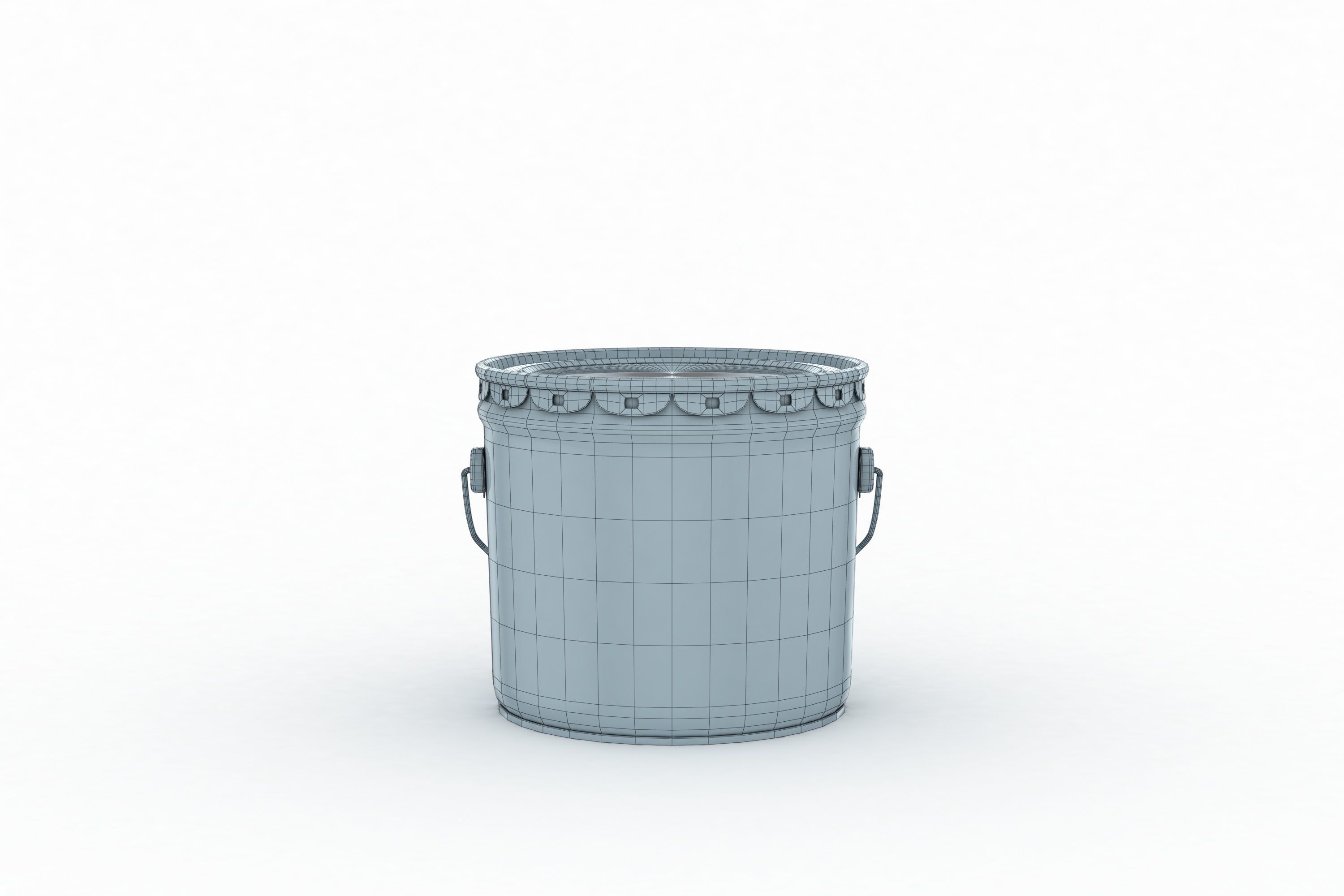 Metal Paint Bucket 3 Gallon Mockup 3D model 3D model_10