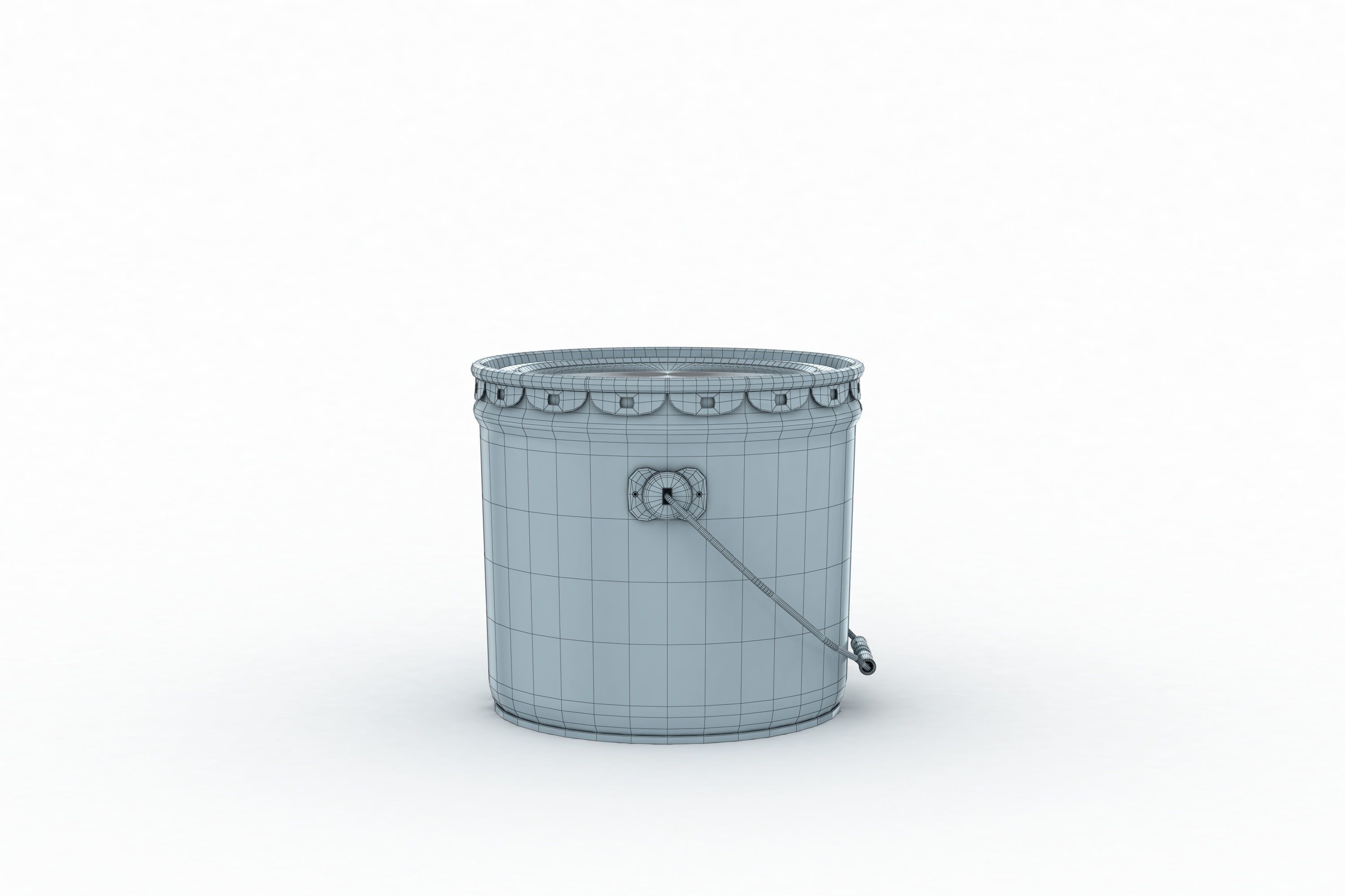 Metal Paint Bucket 3 Gallon Mockup 3D model 3D model_9