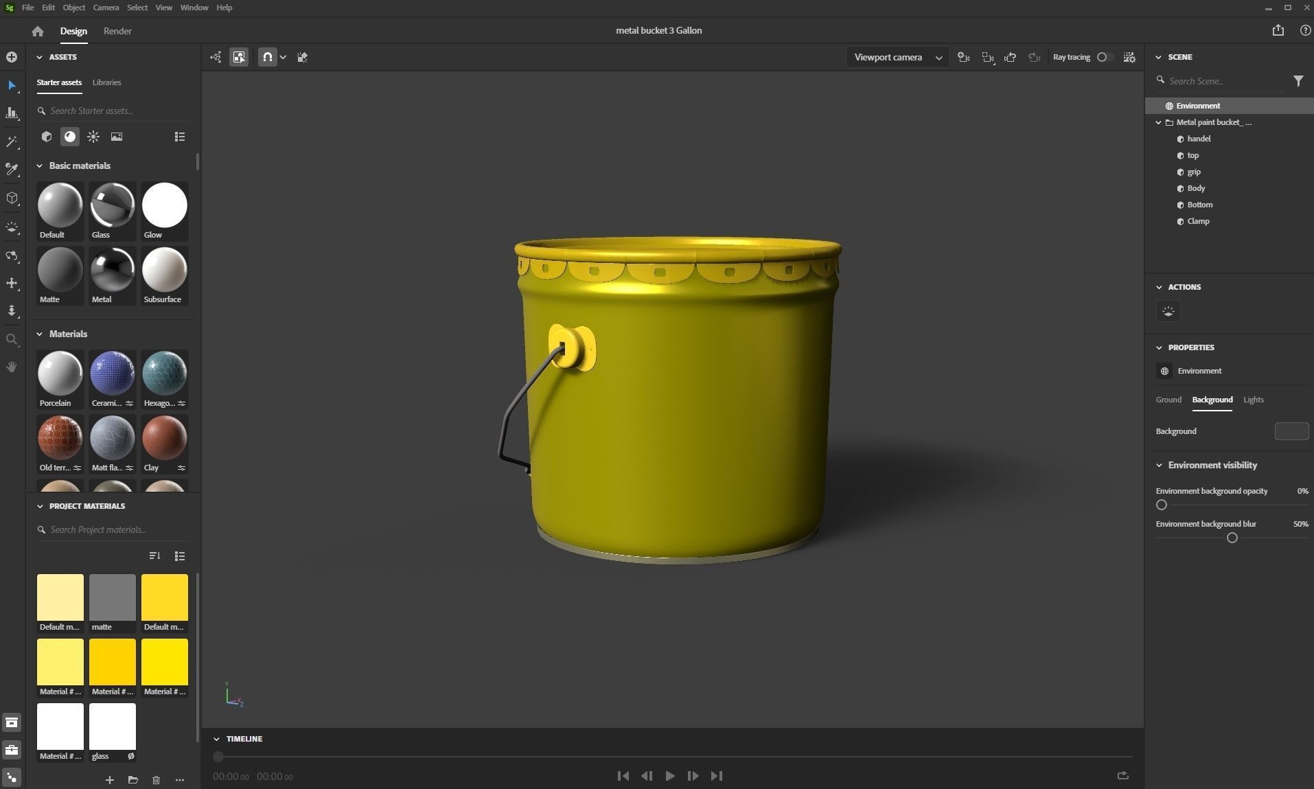 Metal Paint Bucket 3 Gallon Mockup 3D model 3D model_15