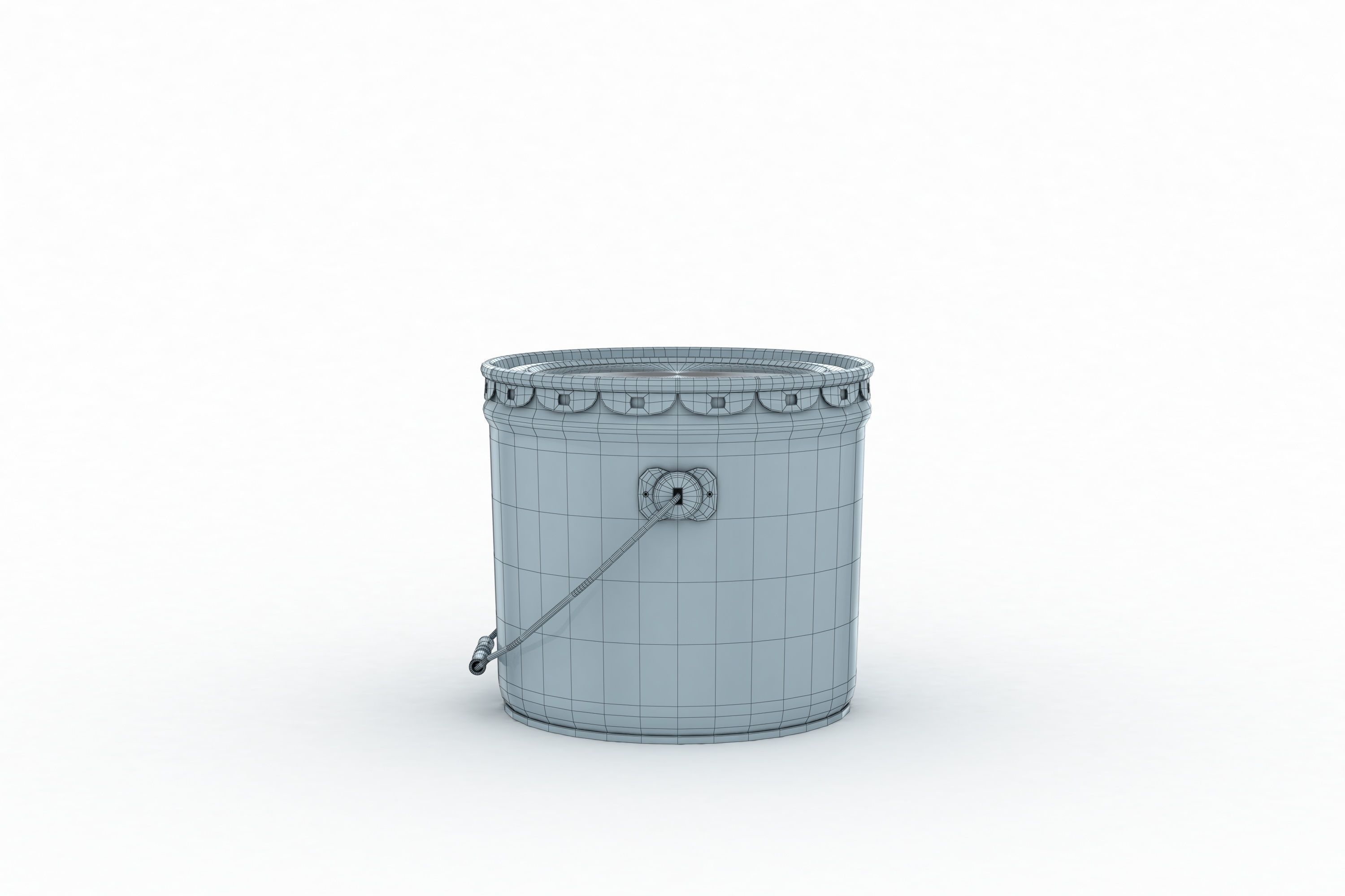 Metal Paint Bucket 3 Gallon Mockup 3D model 3D model_12