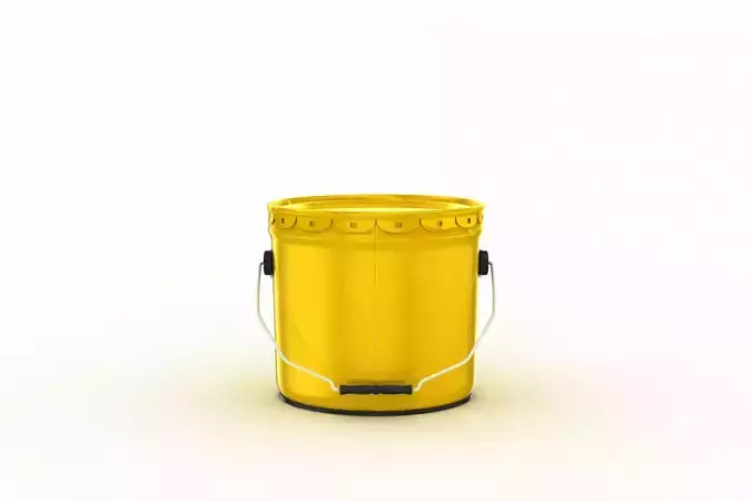 Metal Paint Bucket 3 Gallon Mockup 3D model 3D model Metal Paint Bucket 3 Gallon Mockup 3D model 3D model