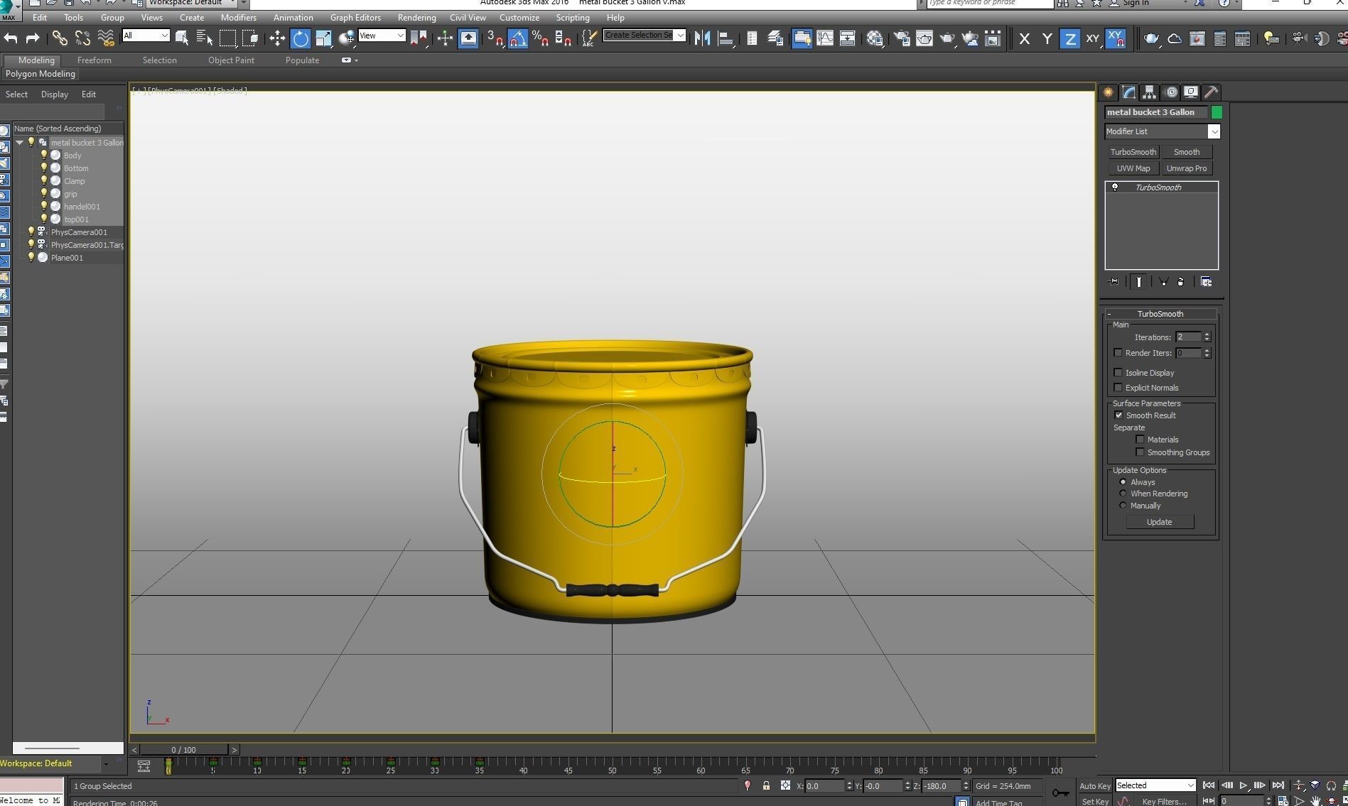 Metal Paint Bucket 3 Gallon Mockup 3D model 3D model_19