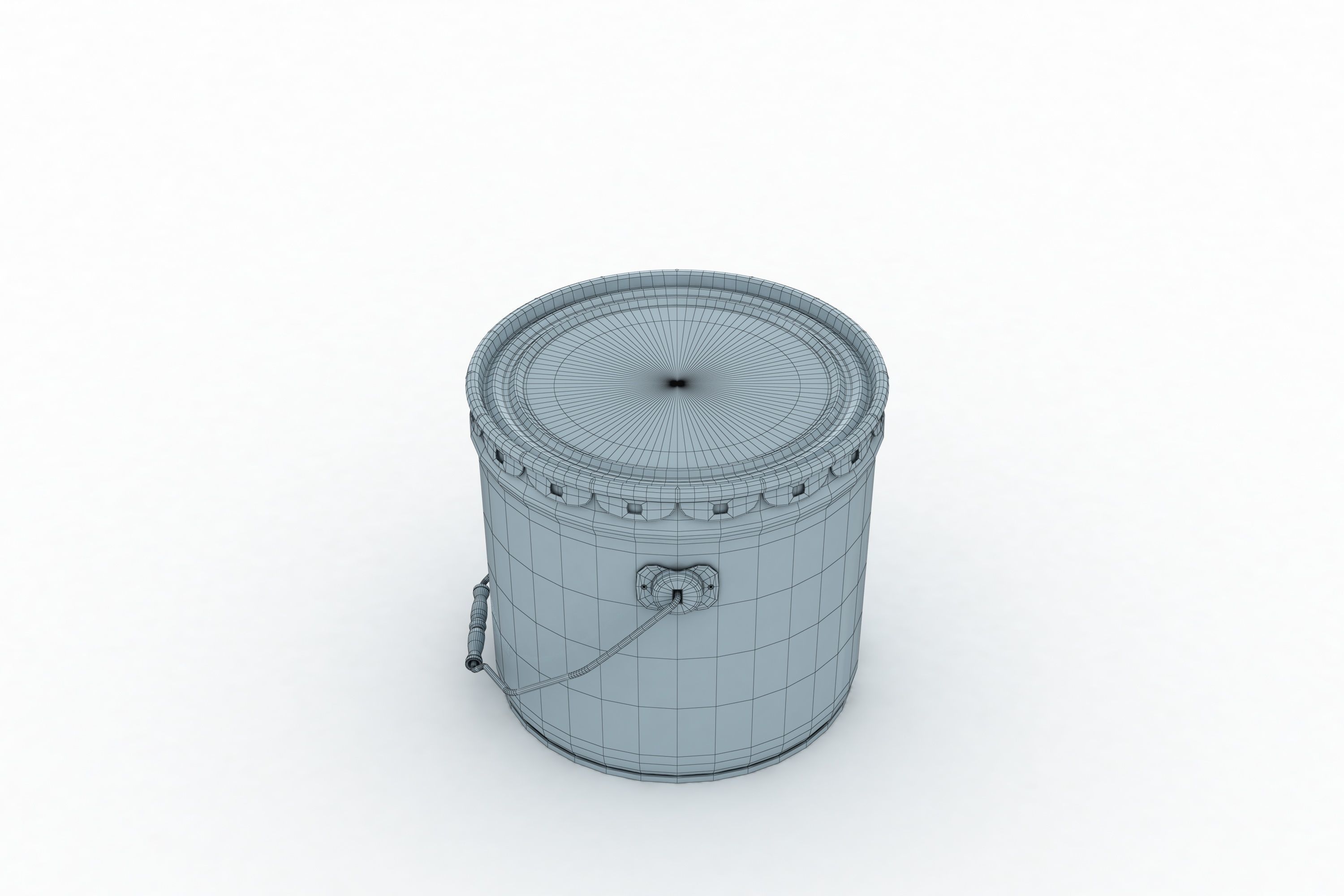 Metal Paint Bucket 3 Gallon Mockup 3D model 3D model_13