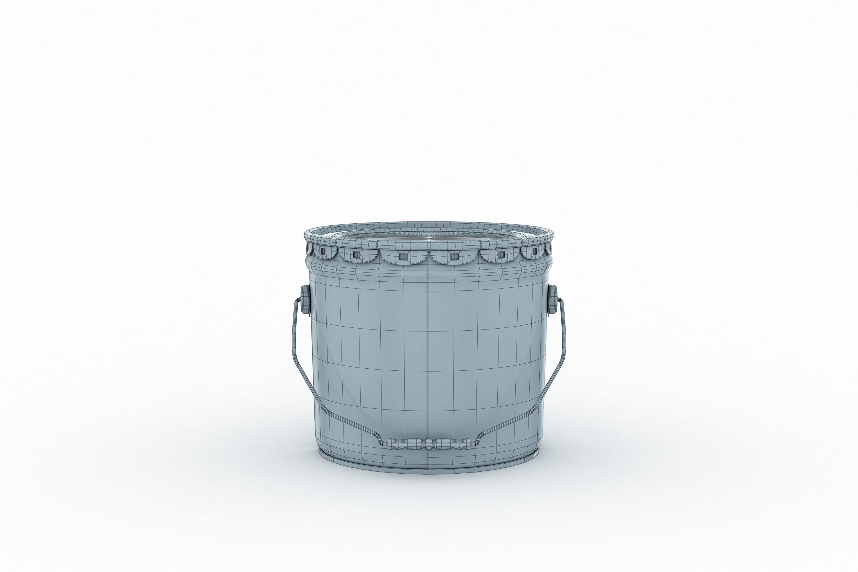 Metal Paint Bucket 3 Gallon Mockup 3D model 3D model_8