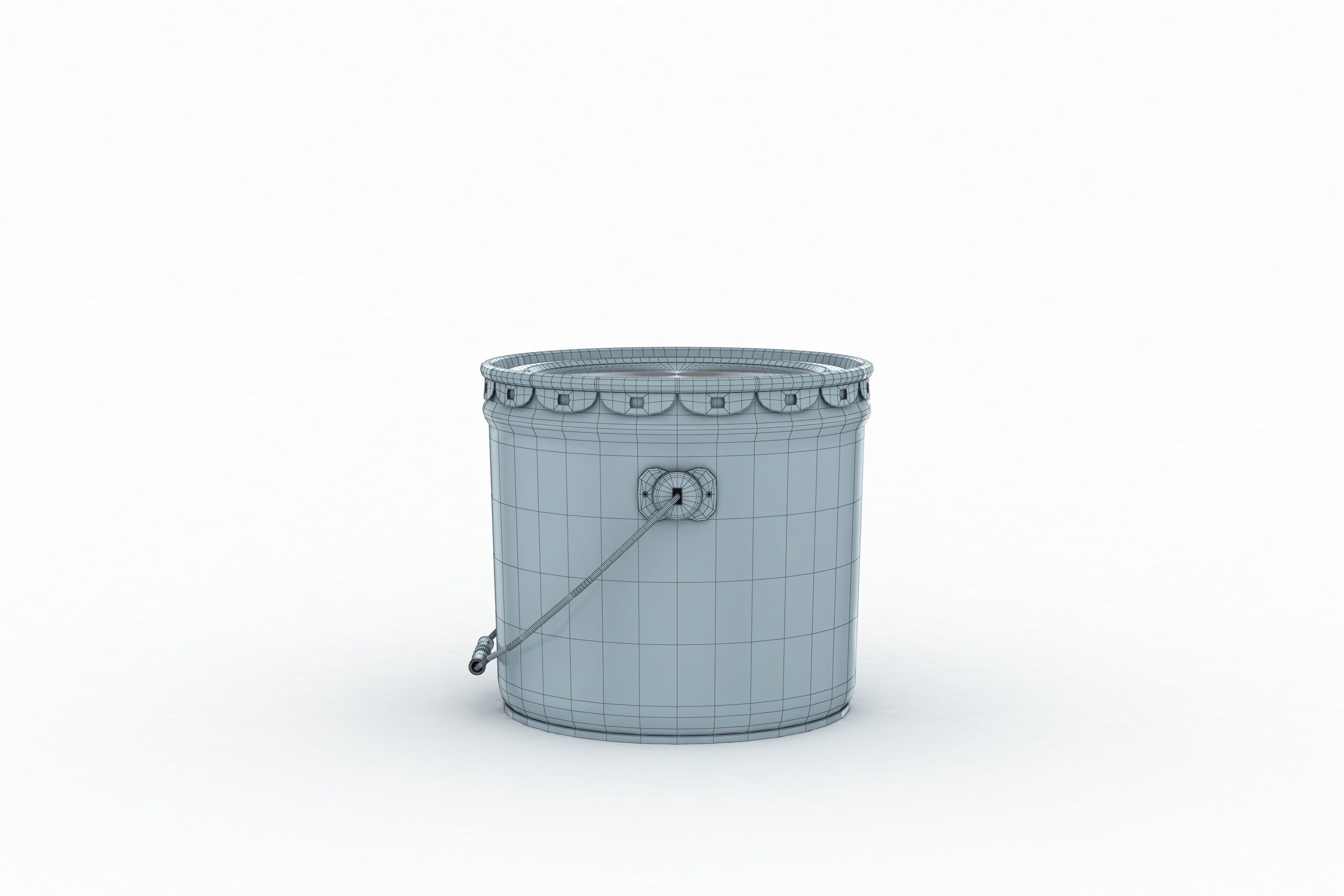 Metal Paint Bucket 3 Gallon Mockup 3D model 3D model_11