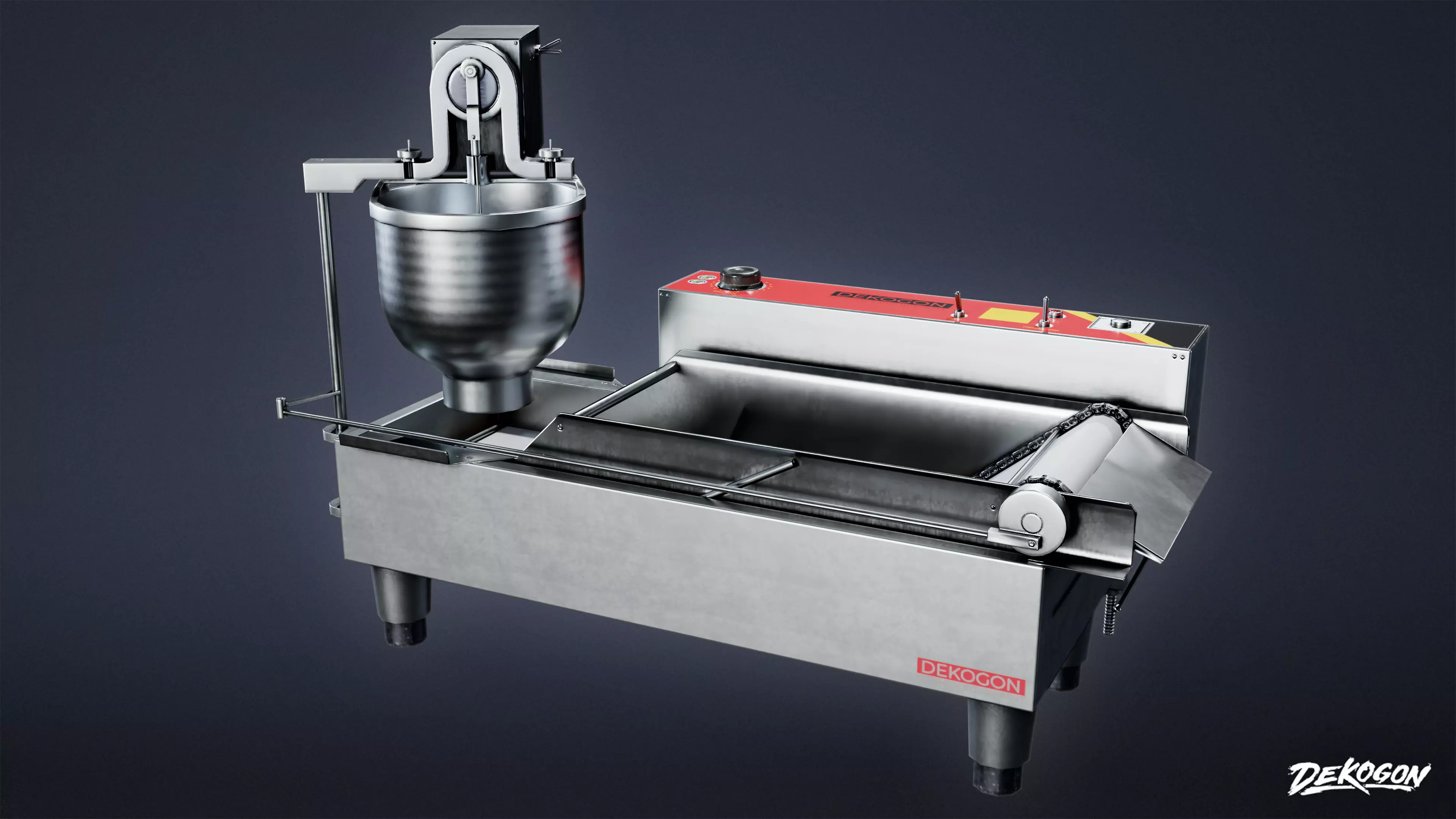 KITCHEN - Donut Maker 01 - LOW POLY Low-poly 3D model_0