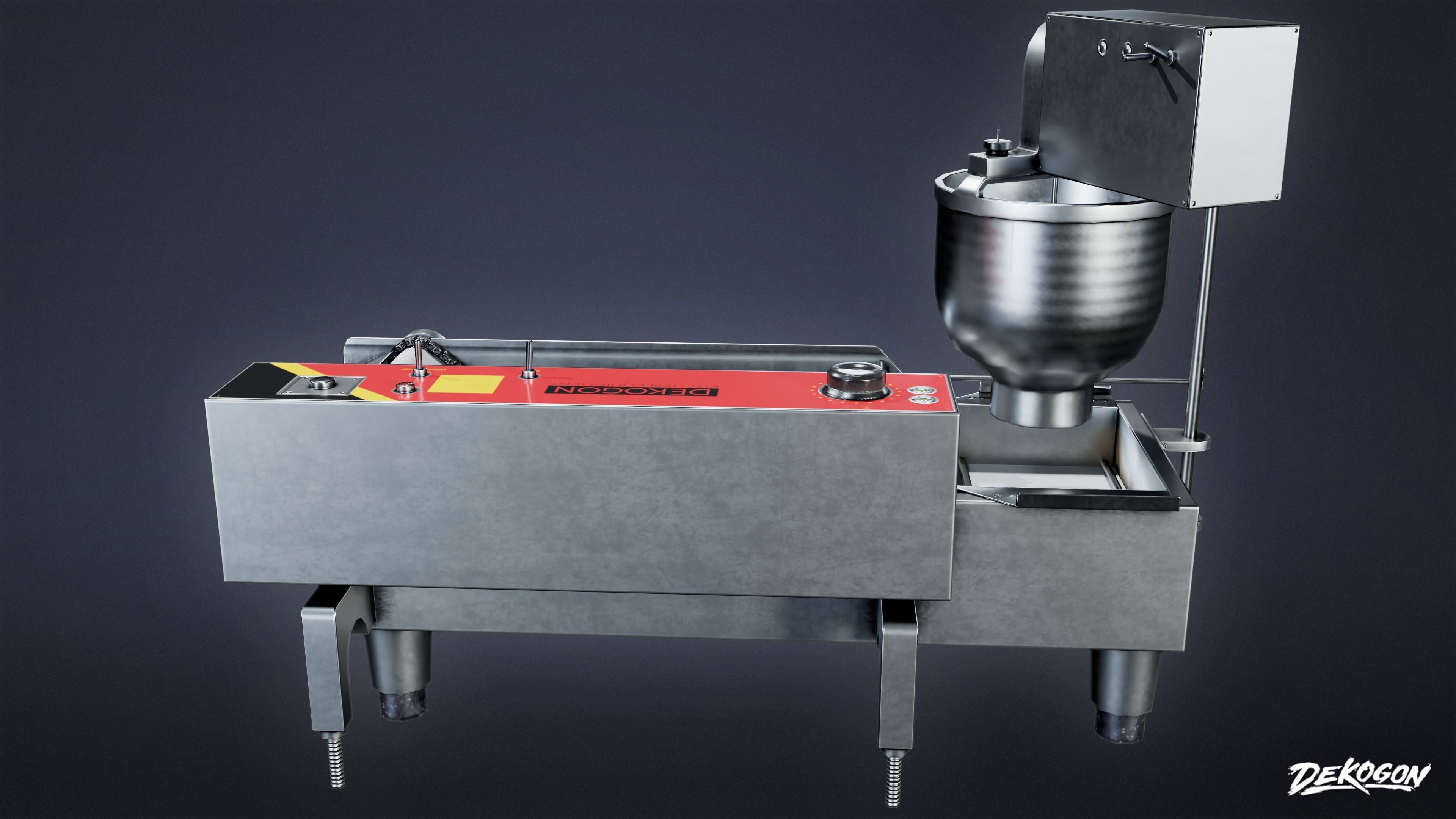 KITCHEN - Donut Maker 01 - LOW POLY Low-poly 3D model_4