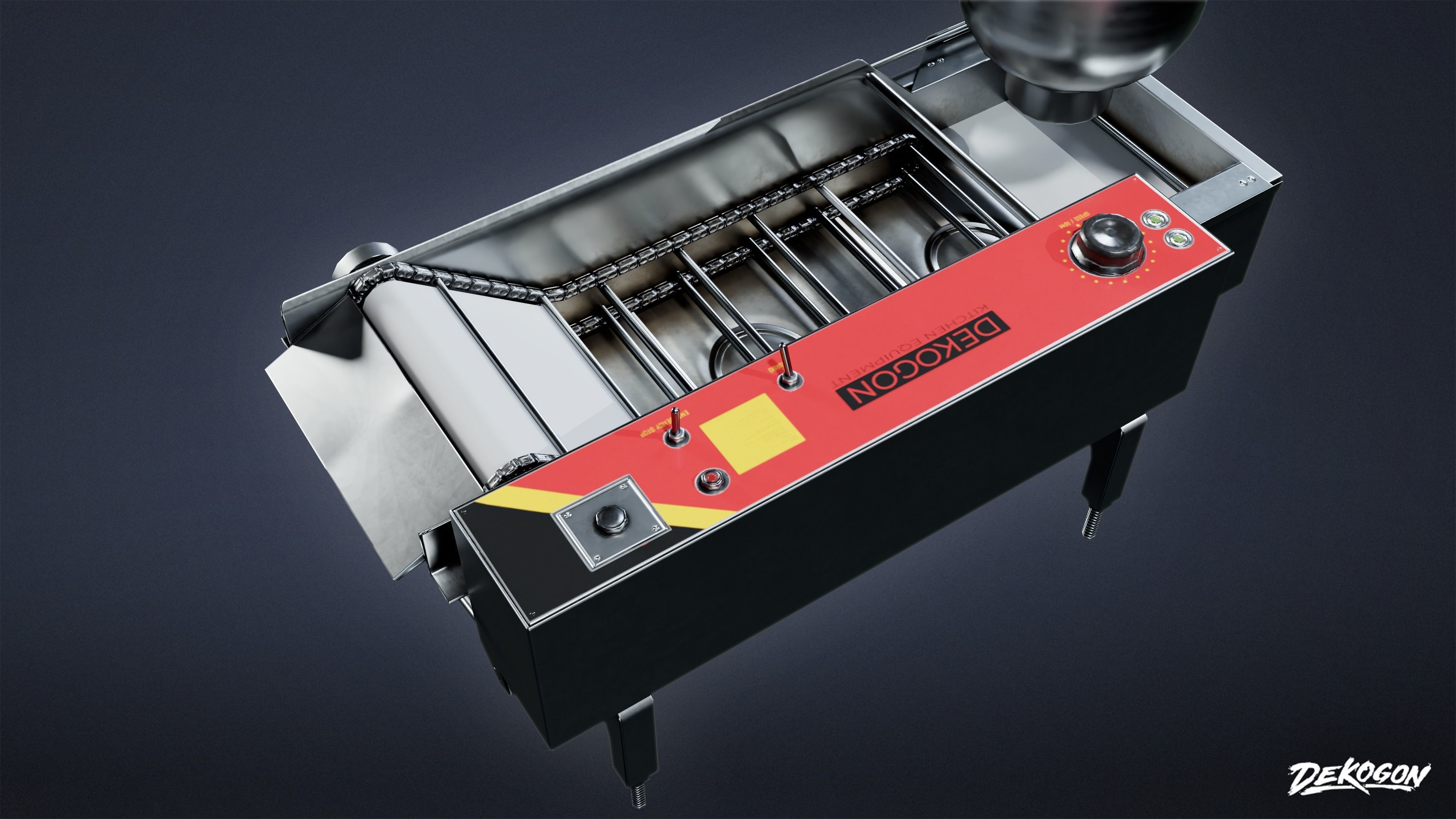 KITCHEN - Donut Maker 01 - LOW POLY Low-poly 3D model_8