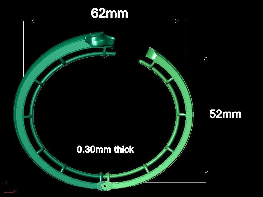 tiger bracelet fusion enamel 3D print model_2