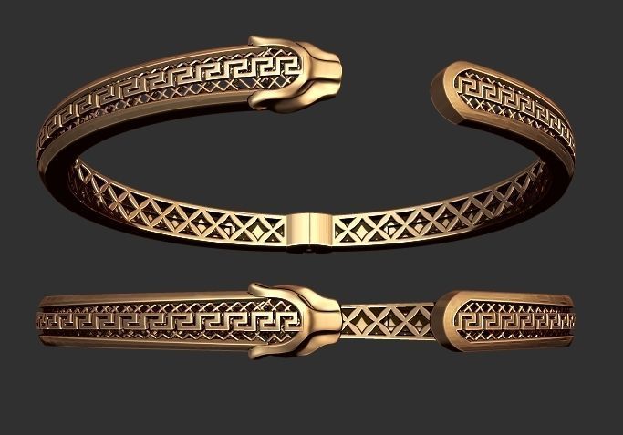 tiger bracelet fusion enamel 3D print model_1