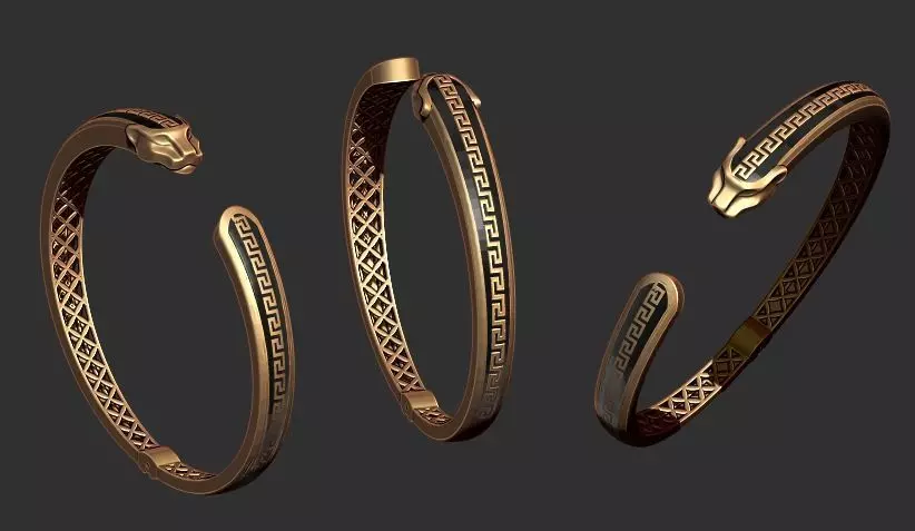 tiger bracelet fusion enamel 3D print model_0